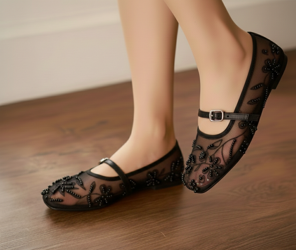 Pearl Mesh Pumps