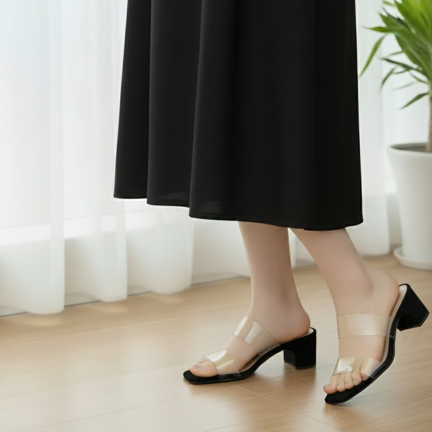 Clear Grace Heels – Trendy Transparent Style