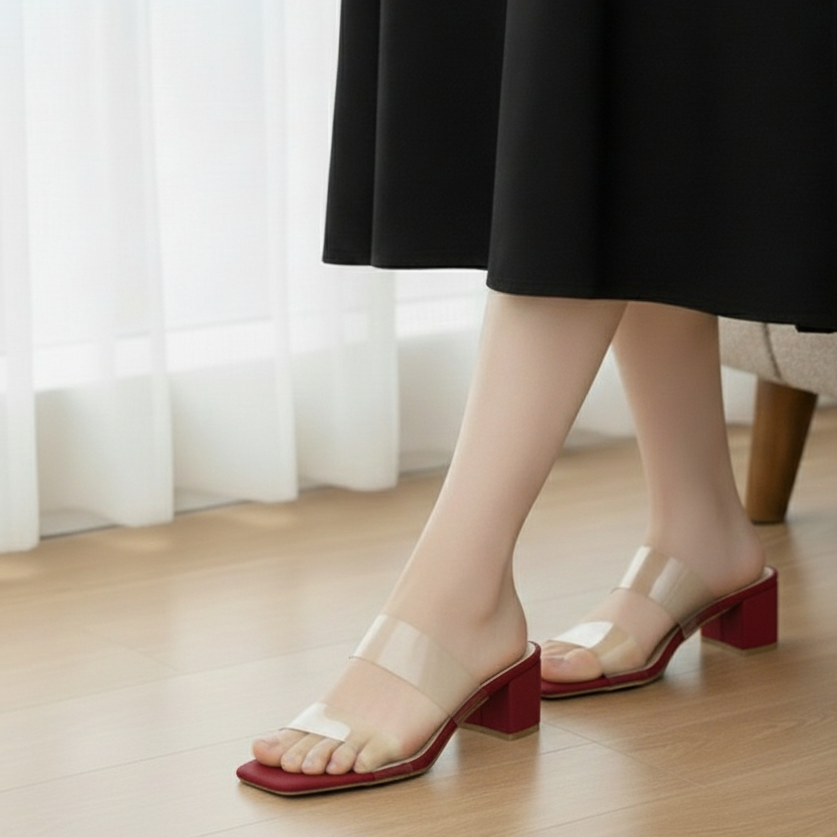 Clear Grace Heels – Trendy Transparent Style
