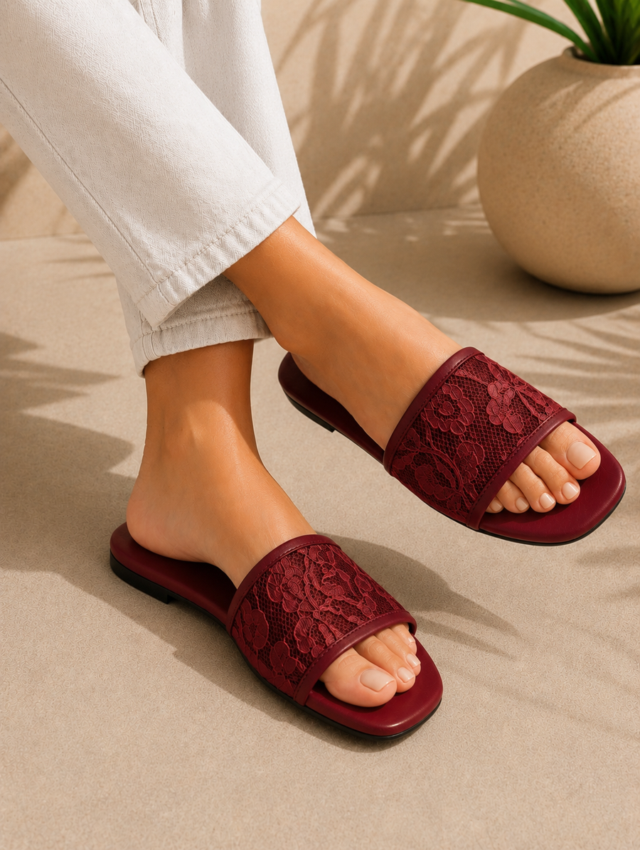 Traditional Lace Slides