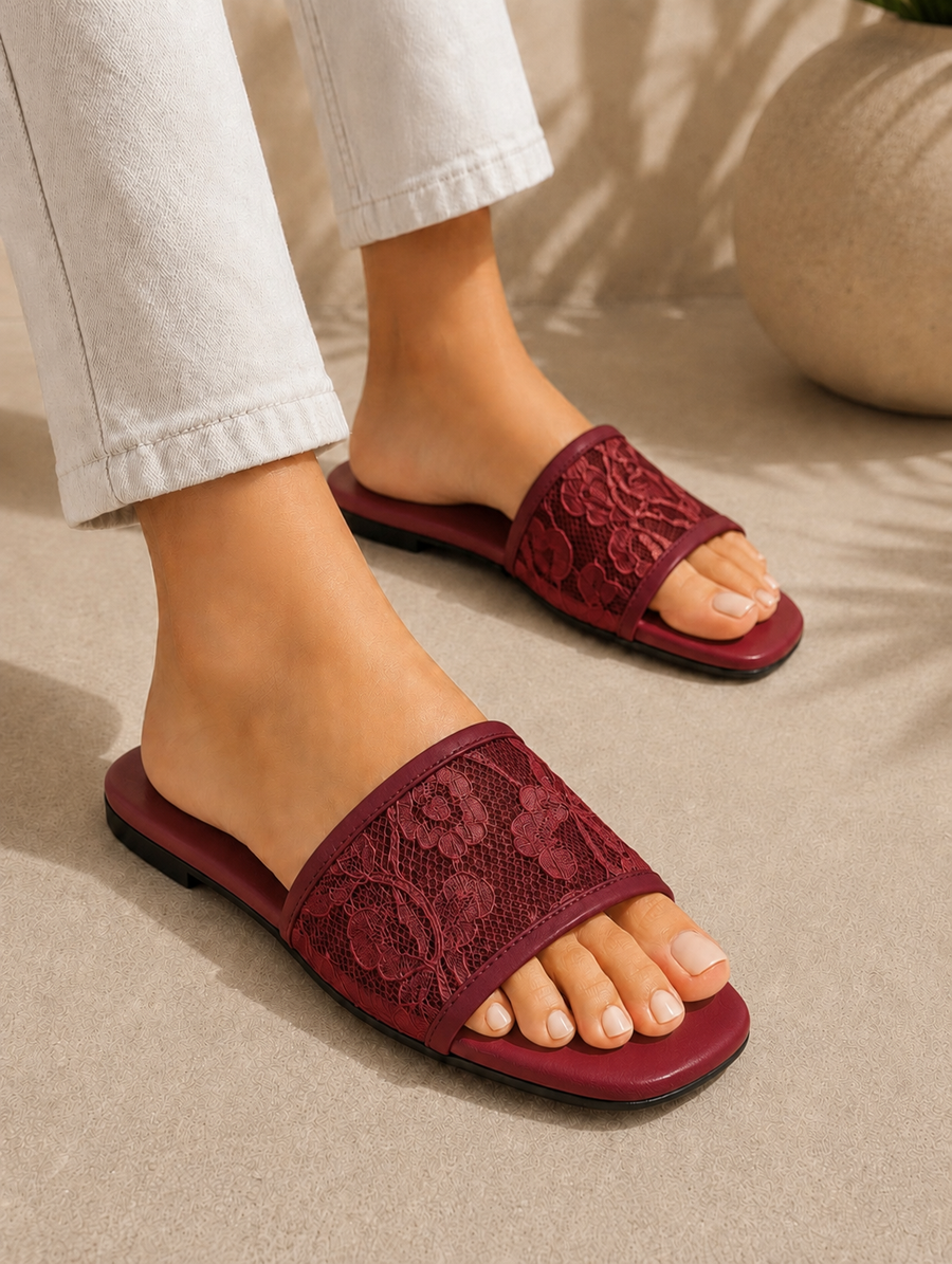 Traditional Lace Slides